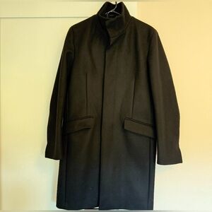 Theory Wool-Cashmere Black Topcoat Size S